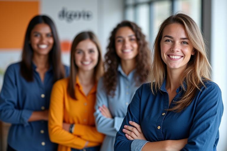 El equipo de soporte de DigosMovis sonriendo en su oficina de Valencia.